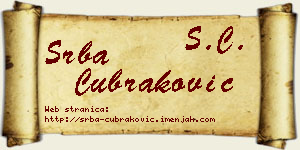 Srba Čubraković vizit kartica